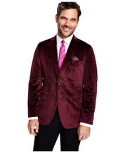 Alfani Mens Slim fit Velvet Sport Coat Blazer 36 R Red Solid