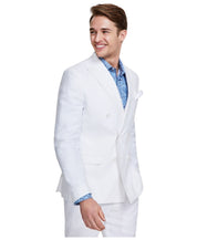 Bar Iii Mens Slim fit Double Breasted Suit Jacket Blazer 40 L White Stretch