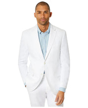 Tommy Hilfiger Mens Modern fit Suit Jacket Blazer 44 R White Solid Stretch Linen