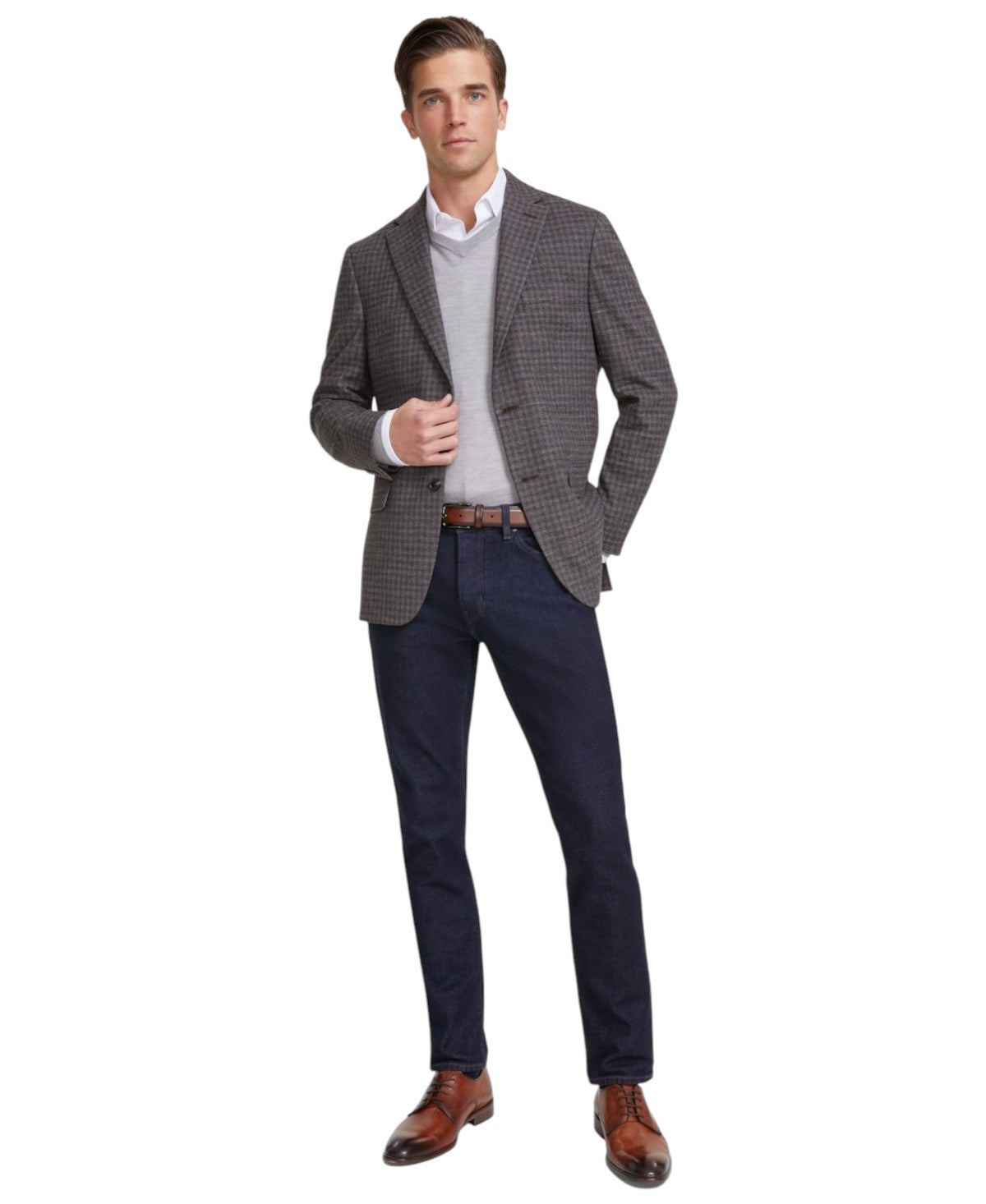Tommy Hilfiger Mens Modern fit Sport Coat Blazer 40 S Charcoal Grey Check