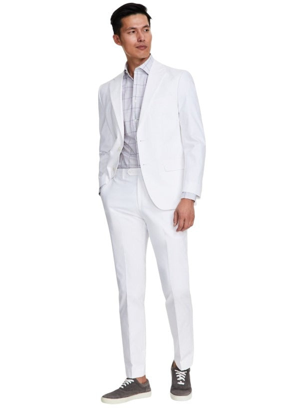 Tommy Hilfiger Mens Modern fit Suit Jacket Blazer 36 S White Solid Stretch
