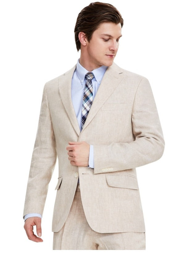Tommy Hilfiger Mens Modern fit Sport Coat Blazer 40 R Beige Solid