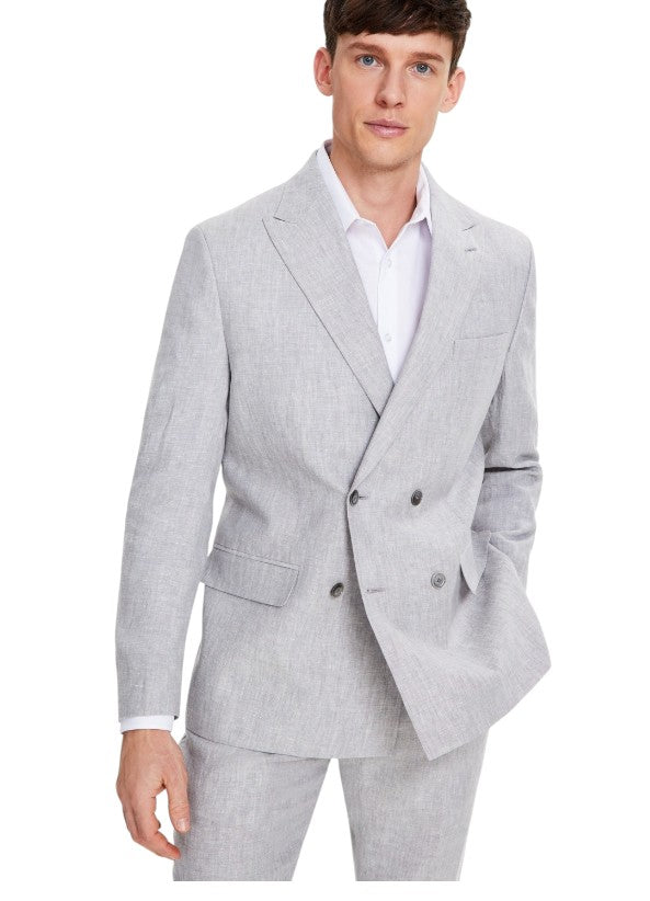 Tommy Hilfiger Mens Modern fit Double Breasted Suit Jacket Blazer 38 R Grey