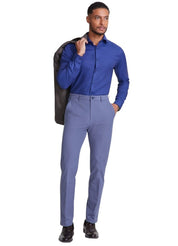 Michael Kors Mens Classic fit Dress Pants 42 / 32 Mid Blue Solid Stretch