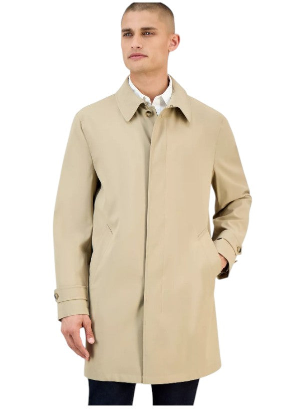 Michael Kors Mens Classic fit Raincoat Coat 44 R Beige Solid