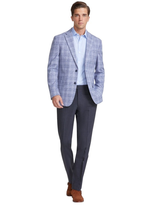 Tommy Hilfiger Mens Modern fit Sport Coat Blazer 42 L Blue Plaid