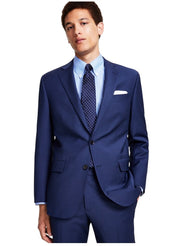 Brooks Brothers Mens Classic fit Wool Suit Jacket Blazer 42 L Blue Solid Stretch
