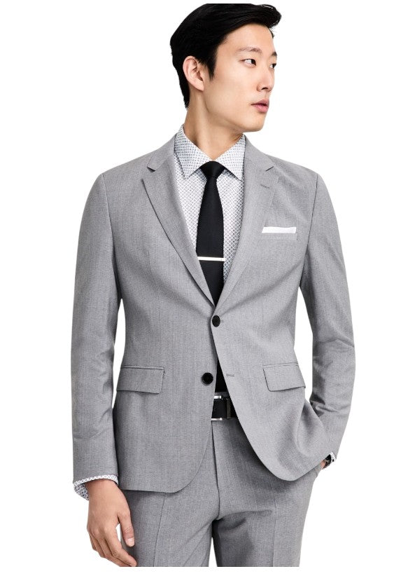 Hugo Boss Mens Modern fit Suit Jacket Blazer 44 L Light Grey