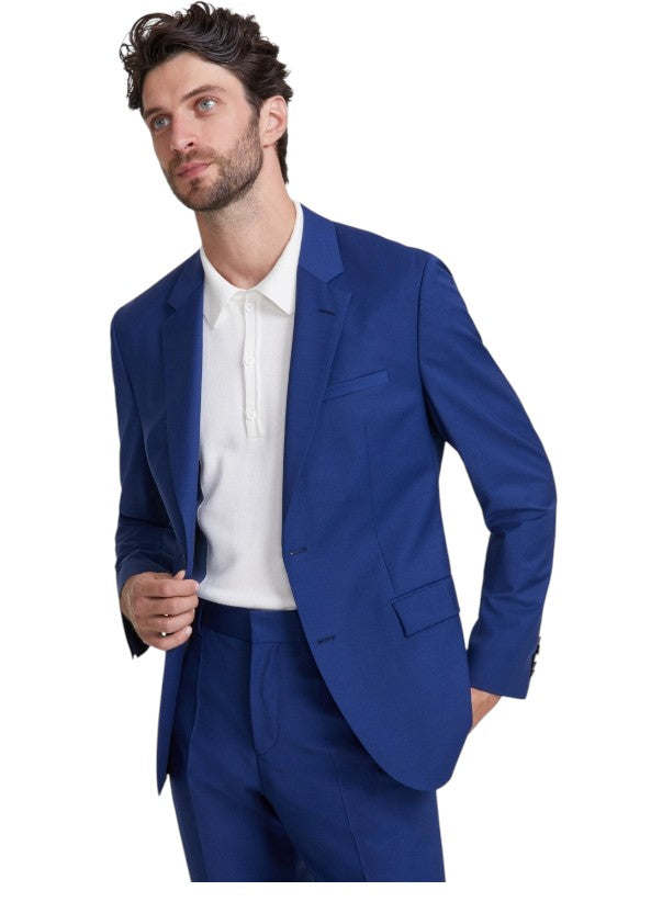 Hugo Boss Mens Modern fit Suit Jacket Blazer 42 R Navy Blue Solid