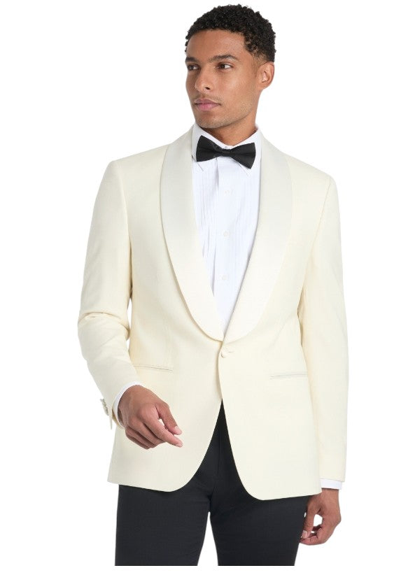 Tommy Hilfiger Mens Slim fit Tuxedo Jacket Blazer 40 R White Solid