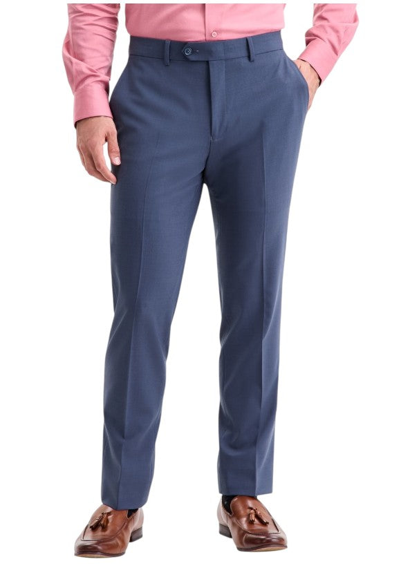 Bar Iii Mens Slim fit Dress Pants 36 / 30 Blue Solid Wool