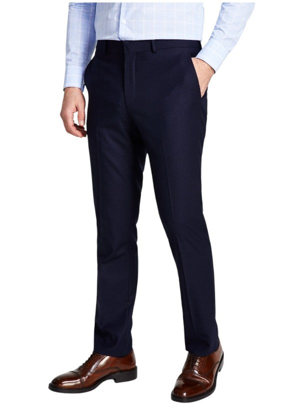 Kenneth Cole Mens Slim fit Dress Pants 29 / 29 Navy Blue Solid