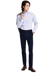Tommy Hilfiger Mens Modern fit Dress Pants 42 / 30 Blue Solid Linen