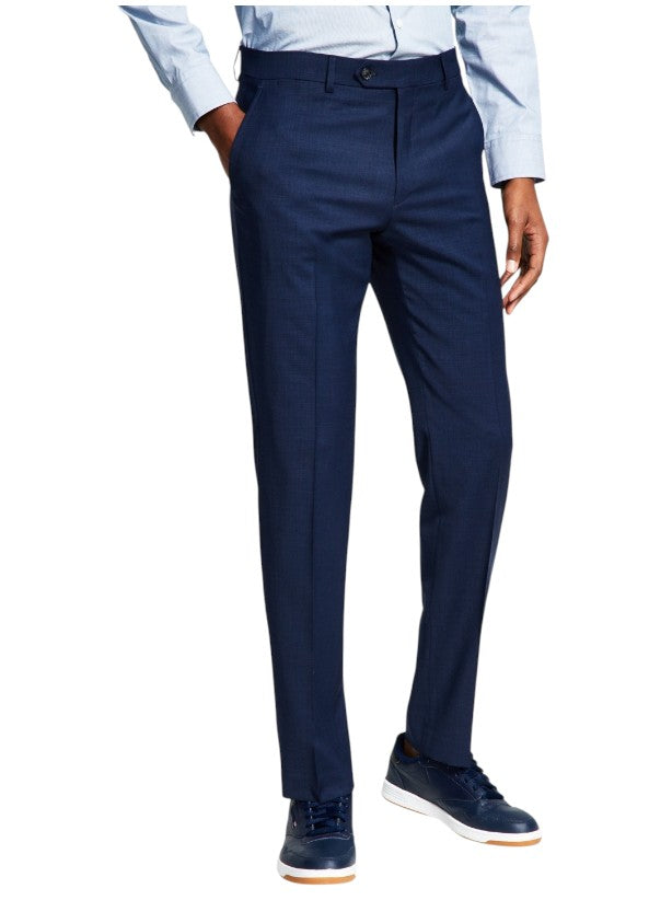Tommy Hilfiger Mens Modern fit Dress Pants 32 / 32 Navy Blue Solid Stretch