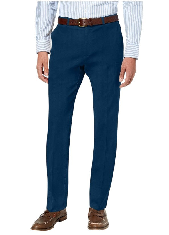 Tommy Hilfiger Mens Modern fit Dress Pants 38 / 34 Navy Blue Solid Stretch