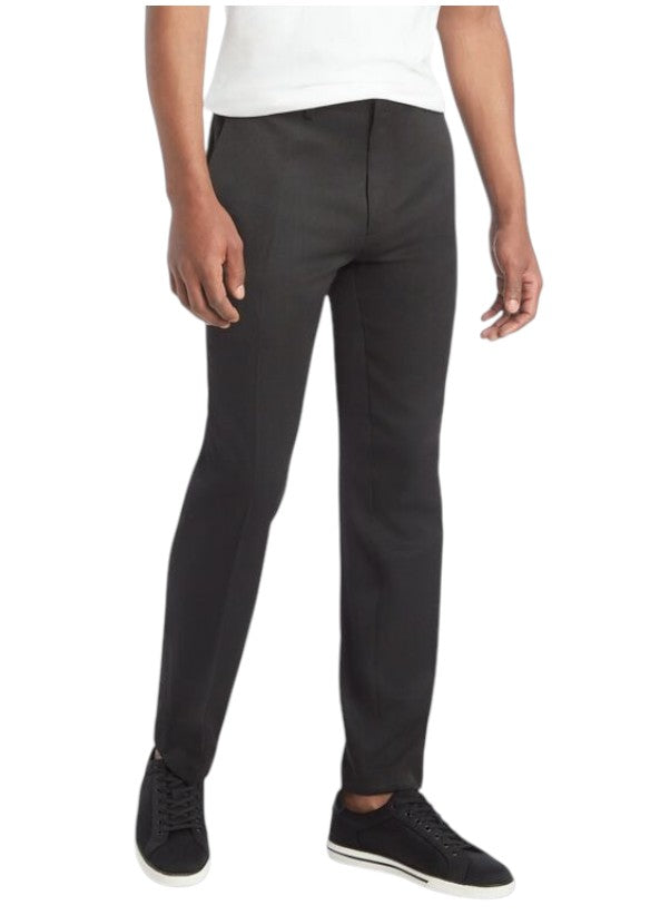 Kenneth Cole Mens Slim fit Dress Pants 30 / 30 Black Solid Stretch