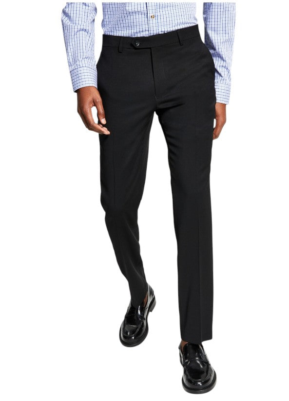 Tommy Hilfiger Mens Modern fit Dress Pants 34 / 30 Black Solid Stretch