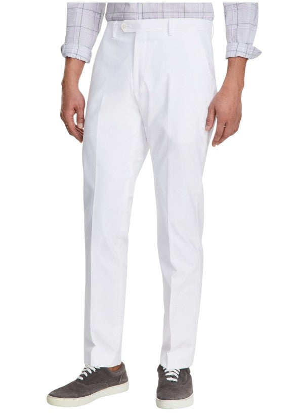 Tommy Hilfiger Mens Modern fit Dress Pants 40 / 32 White Solid Stretch