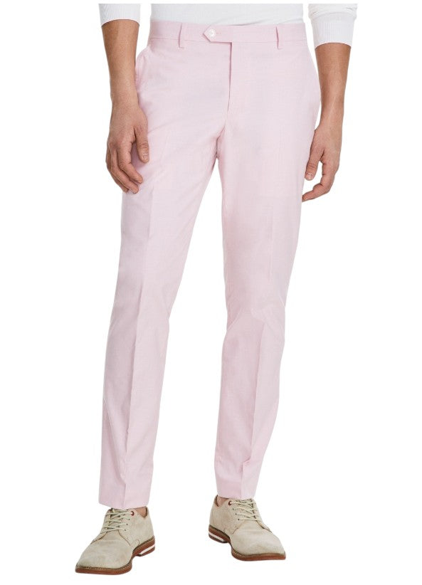 Tommy Hilfiger Mens Modern fit Dress Pants 32 / 32 Pink Solid Stretch