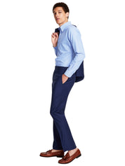 Brooks Brothers Mens Classic fit Dress Pants 33 / 30 Navy Blue Solid Stretch