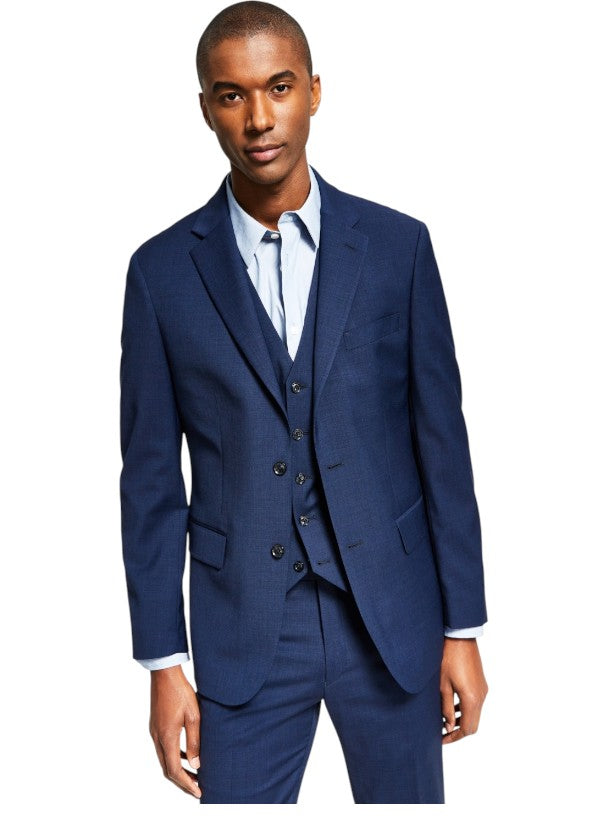 Tommy Hilfiger Mens Modern fit Suit Jacket Blazer 38 R Navy Blue Solid Stretch
