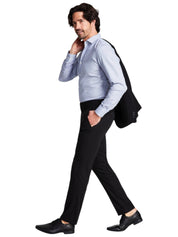 Kenneth Cole Mens Slim fit Dress Pants 34 / 29 Black Solid