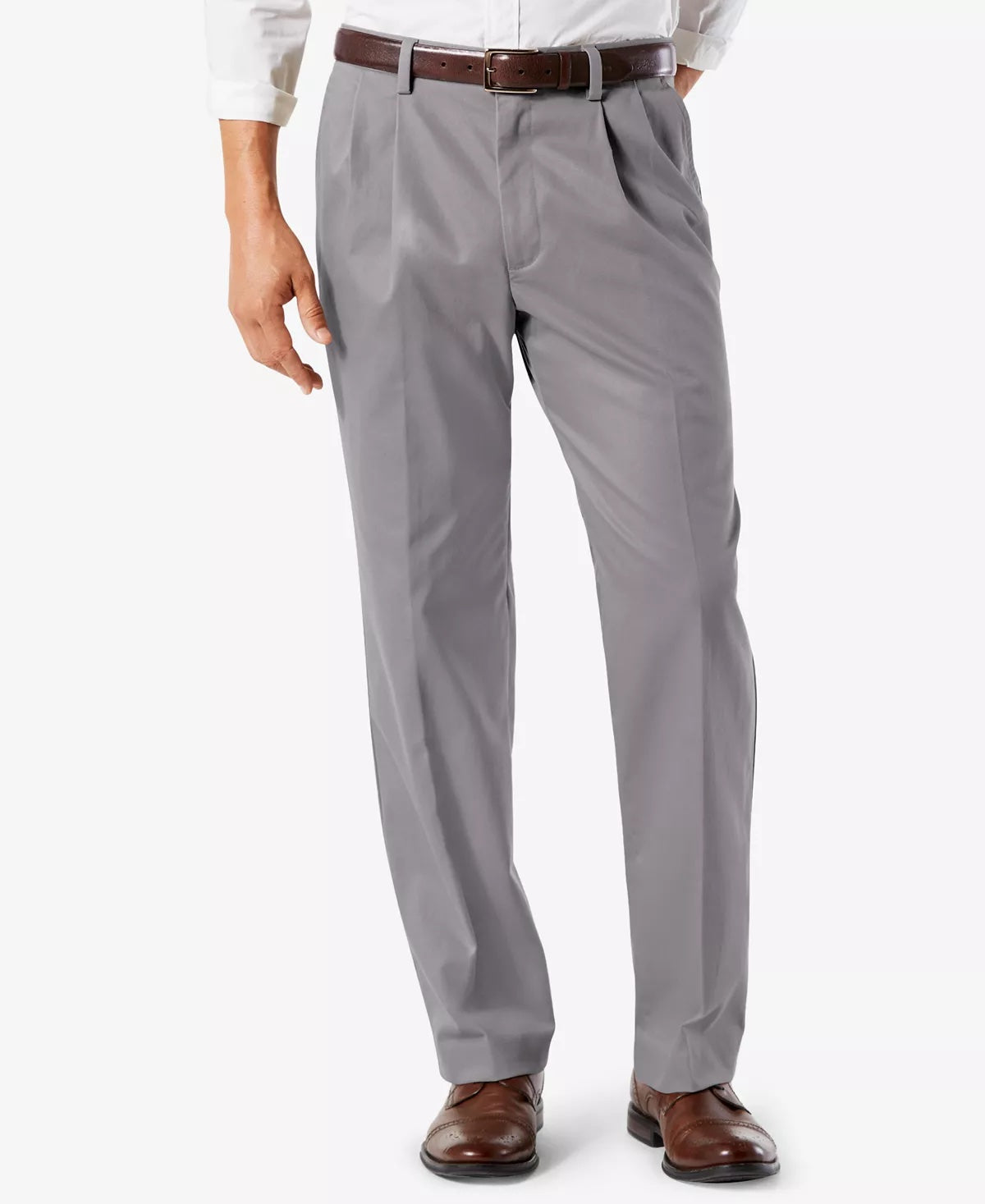 Dockers Mens Easy Stretch Khaki Pants Burma Grey 34 x 32