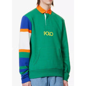 Polo Ralph Lauren Mens Fleece Rugby Sweatshirt Green Large