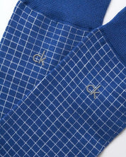 Calvin Klein Mens Waffle Crew Socks One Size Blue
