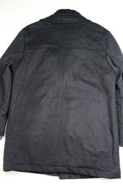 HART SCHAFFNER MARX Mens MacBeth Car Coat with Bib Medium Black Heather Wool