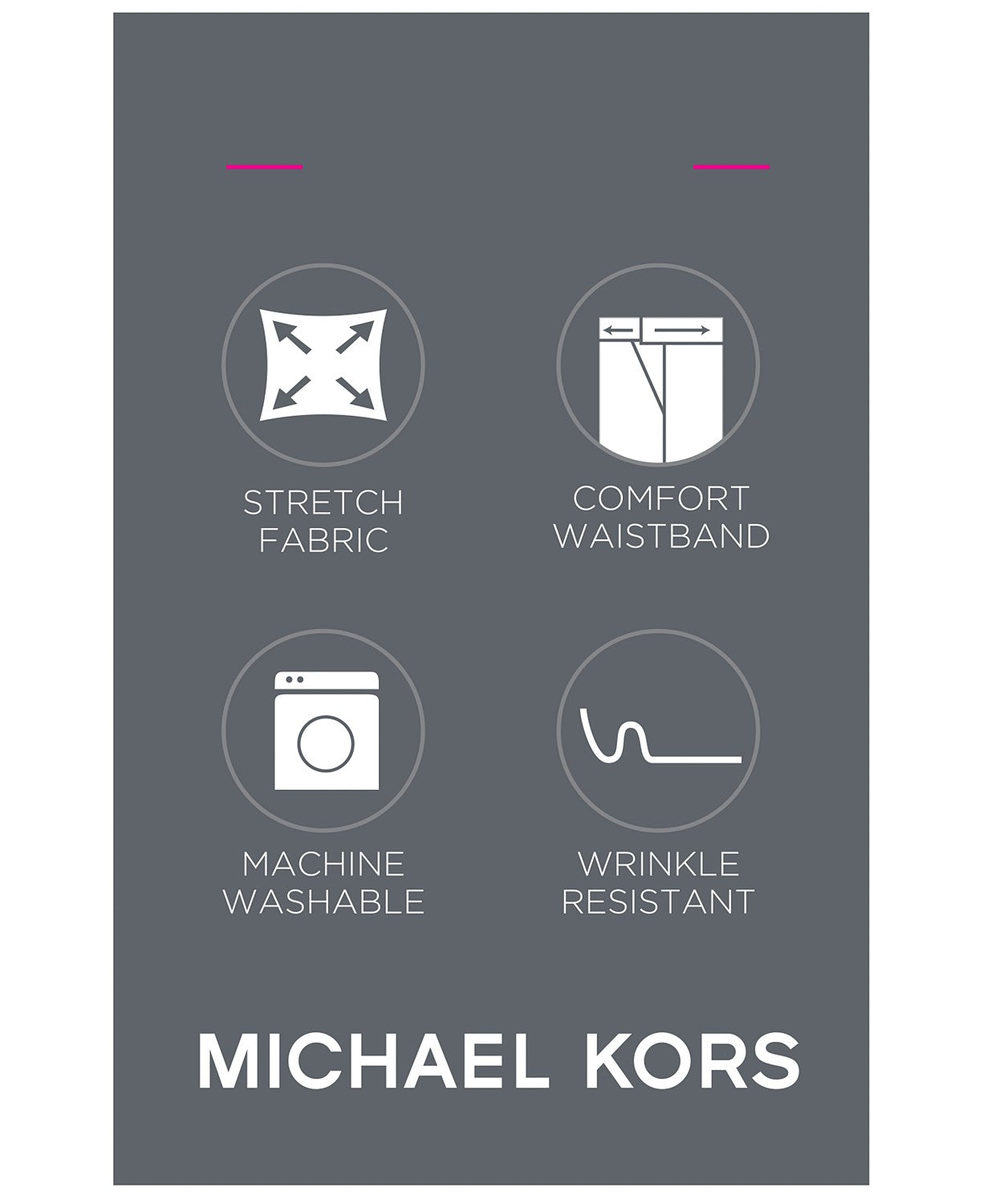 Michael Kors Men Regular fit Dress Pants 36 / 30 Blue Solid Stretch