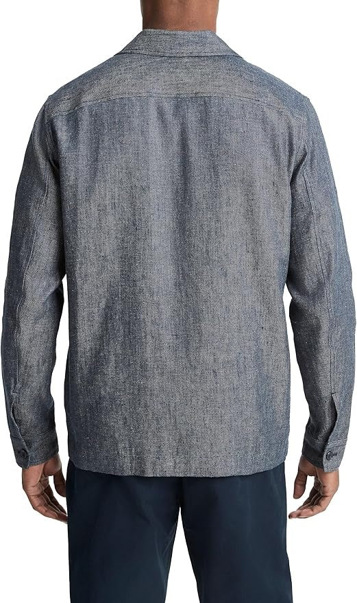 Vince Mens Regular fit Shacket Shirt Jacket XL Blue