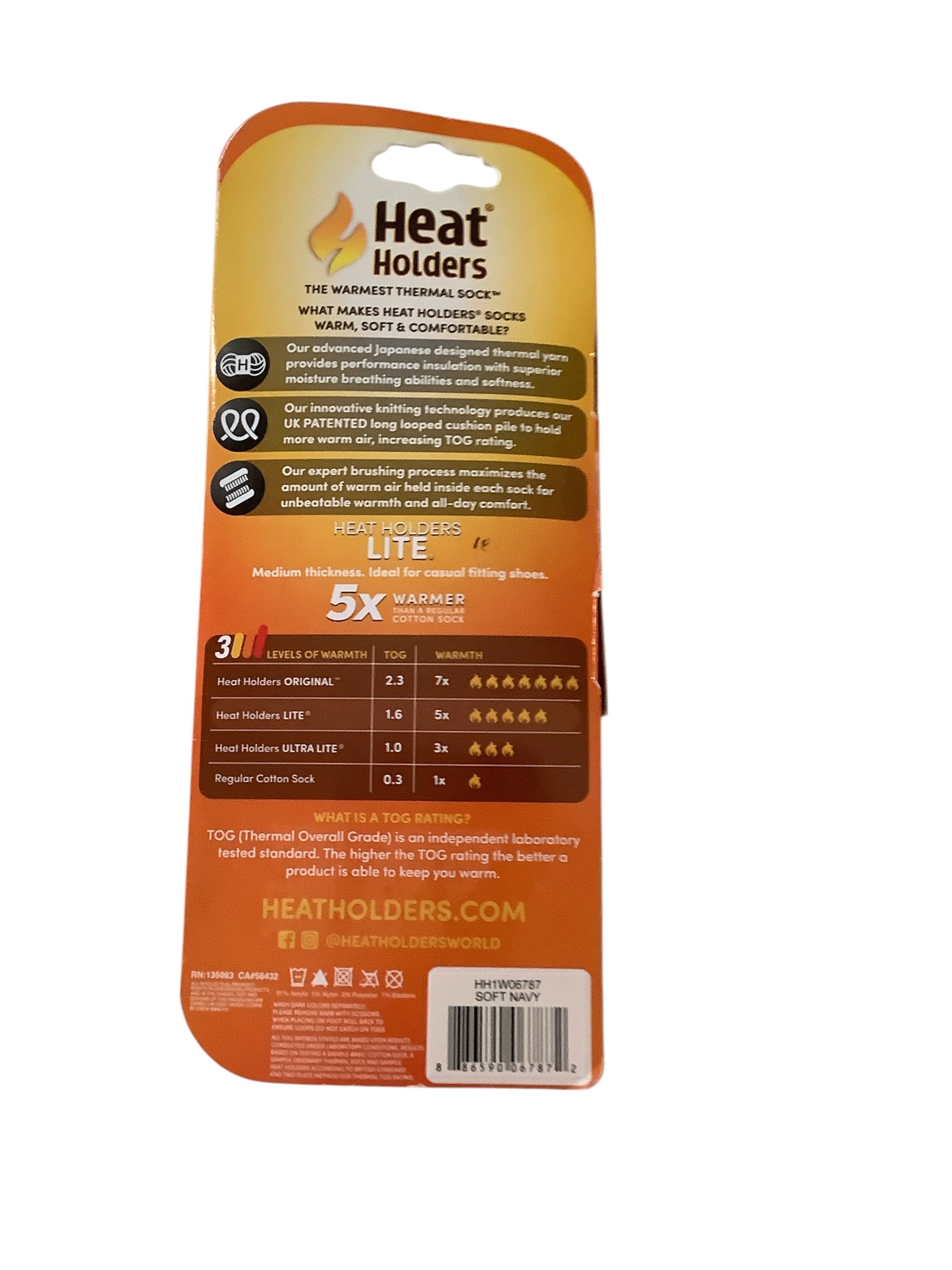 Heat Holders Womens Crew Socks 5-9 Blue Thermal