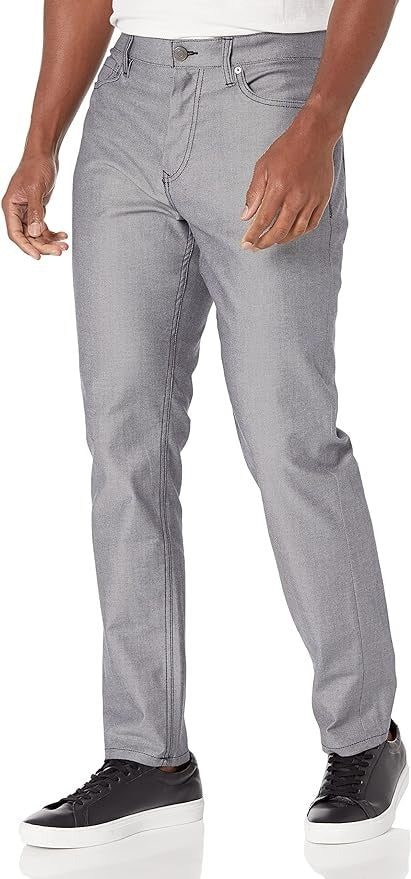 Tommy Hilfiger Big & Tall Th Temp 5 Pocket Pant Grey 42 X 34