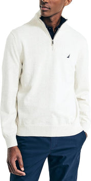 Nautica Men's Navtech Classic Fit Solid Quarter Zip Sweater Beige XL