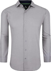Tom Baine Mens Slim fit Dress Shirt XXL 18-18.5 Long Sleeve Black Check