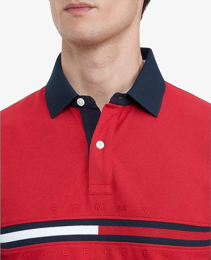 Tommy Hilfiger Mens Tanner Polo Shirt Apple Red 2XL XXL