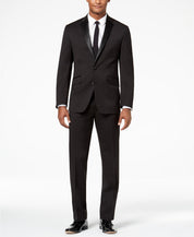 Kenneth Cole Reaction Men's Slim-Fit Ready Flex Tuxedo Suit 46L / 40W Black