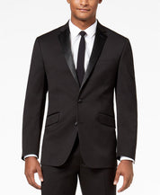 Kenneth Cole Mens Slim Fit Tuxedo Jacket 38 Regular Black 29454006-006