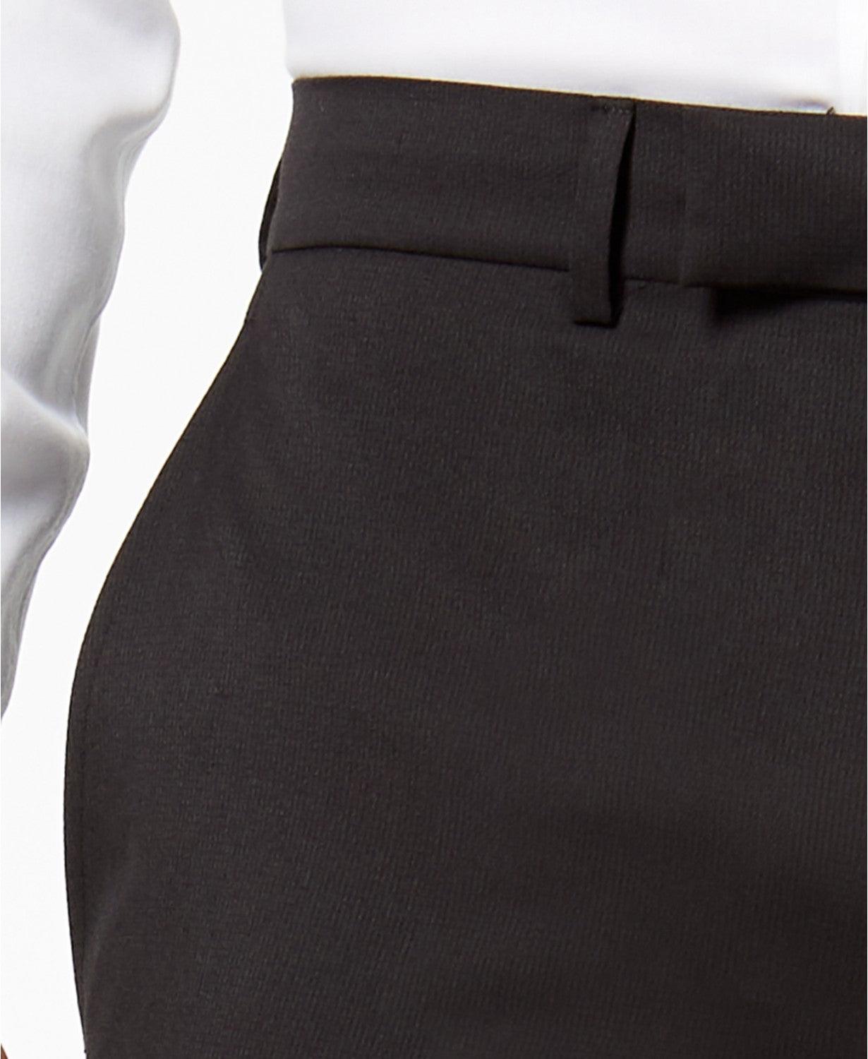 Kenneth Cole Mens Slim fit 2 Piece Tuxedo Suit 48 R / 42 Waist Black Solid