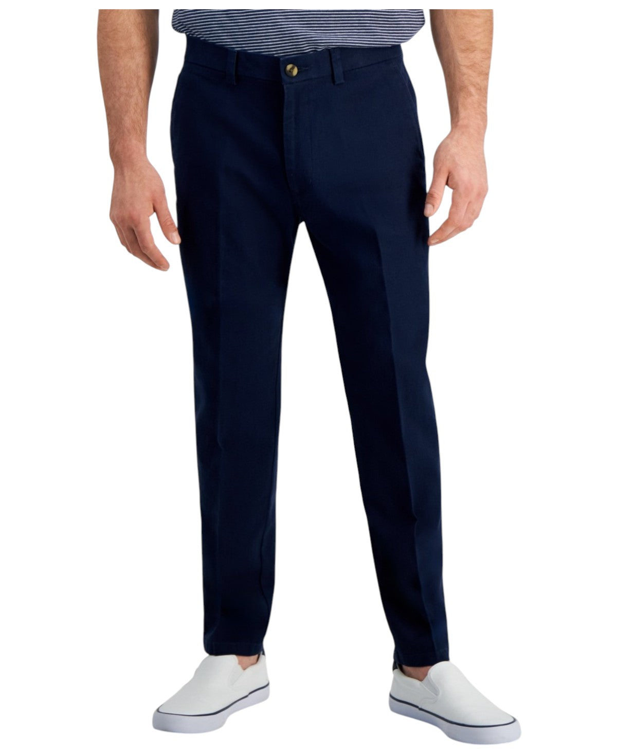 Kenneth Cole Mens Slim fit Dress Pants 33 / 32 Navy Blue Solid