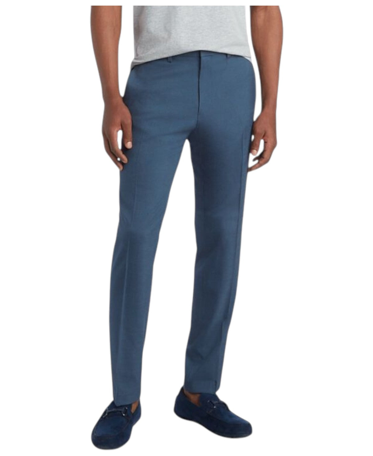 Kenneth Cole Mens Slim fit Dress Pants 31 / 30 Blue Solid Stretch