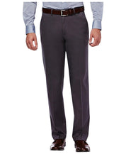 Haggar Mens Classic fit Cotton Dress Pants 32 / 30 Gray Solid