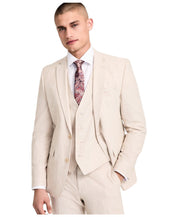 Bar Iii Mens Slim fit Suit Jacket Blazer 40 L Beige Solid