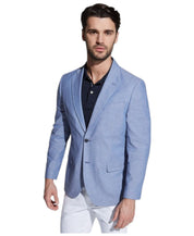 Nautica Mens Modern fit Sport Coat Blazer 40 S Blue Solid Stretch
