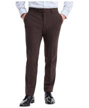Bar Iii Mens Slim fit Dress Pants 34 / 34 Brown Solid Stretch