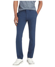 Kenneth Cole Mens Skinny fit Dress Pants 32 / 30 Navy Blue Solid Stretch