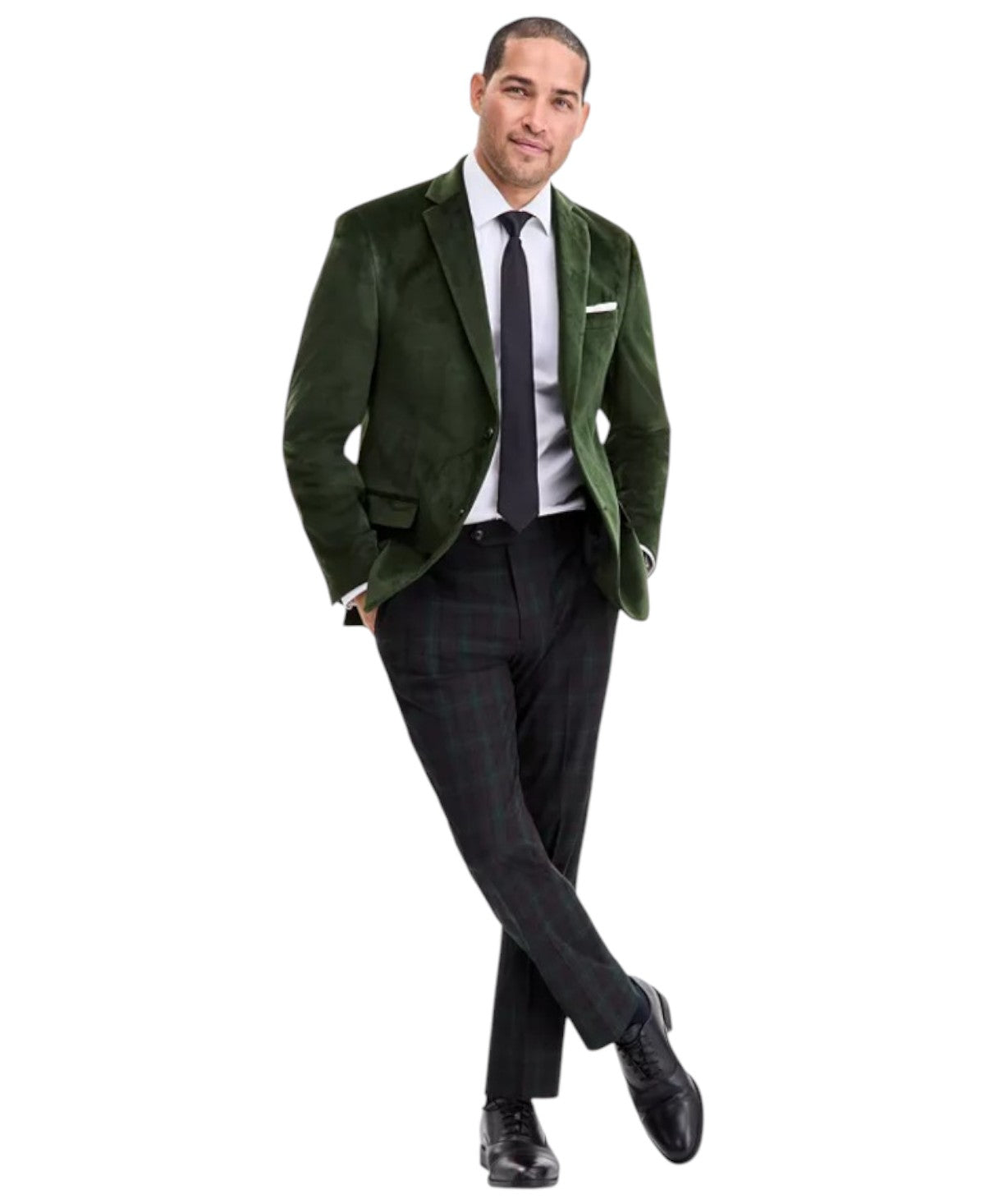 Bar III Mens Slim fit Velvet Sport Coat Blazer 42 L Green Solid