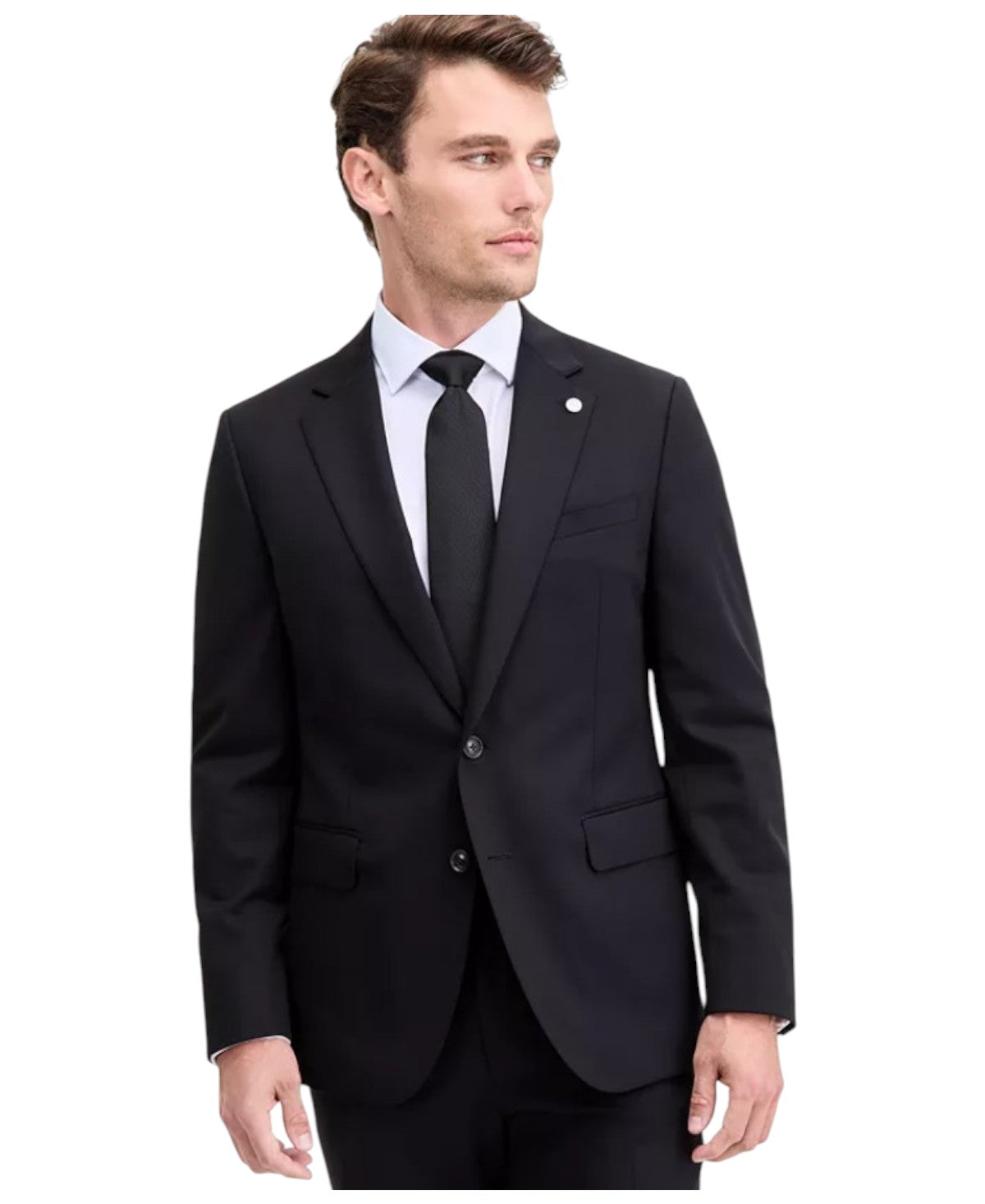 Ted Baker Mens Modern fit Suit Jacket Blazer 42 S Black Solid Stretch