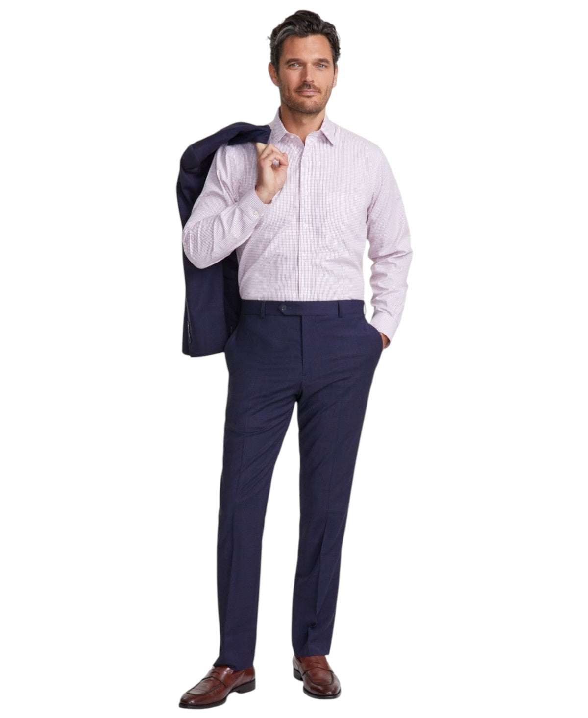 Brooks Brothers Mens Classic fit Dress Pants 38 / 30 Blue Plaid